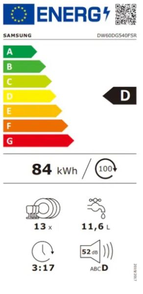 Samsung DW60DG540FSR 4 Programlı 13 Kişilik Bulaşık Makinesi (Samsung Türkiye Garantili)