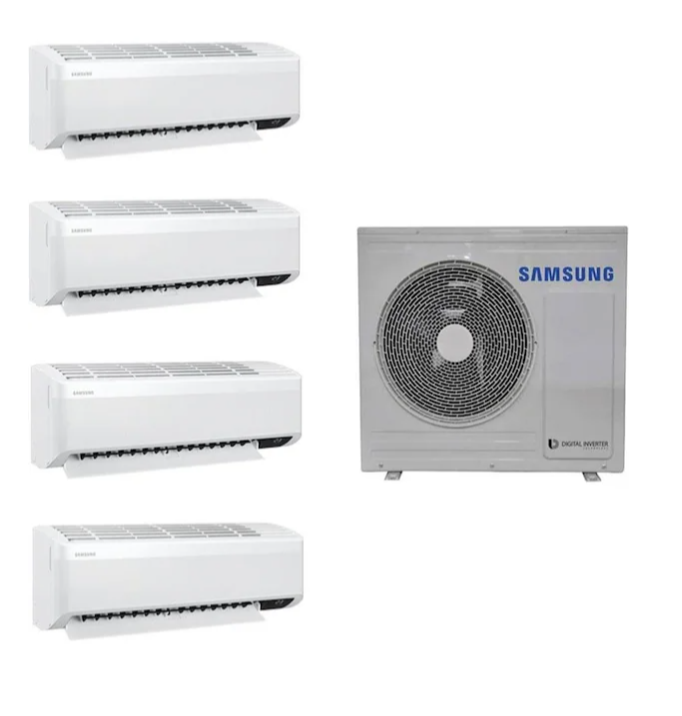 Samsung WindFree Multi AJ080TXJ4KH/EA 8 kW 1 Dış + 4 İç Ünite (9+9+9+12) Duvar Tipi Klima
