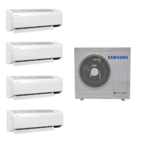 Samsung WindFree Multi AJ080TXJ4KH/EA 8 kW 1 Dış + 4 İç Ünite (9+9+9+12) Duvar Tipi Klima