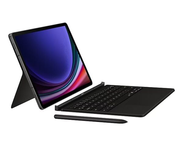 Samsung Galaxy Tab TAB S10 FE-S9-S9 FE EF-DX725BBEGTR Klavyeli Mousepadli Siyah Kılıf