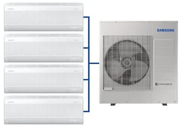 Samsung WindFree Multi AJ100TXJ5KH/EA 1 Dış + 4 İç Ünite (9+9+12+18) Duvar Tipi Klima